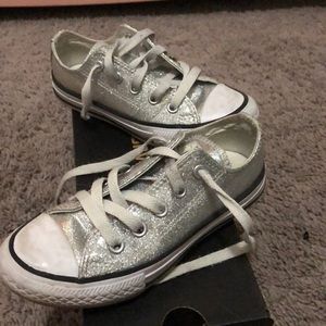 Girls glitter Converse